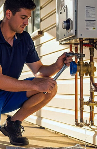 Plumber Working Hot Water